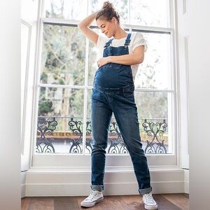 Seraphine Sz 6P Maternity Travis Dungaree Denim Overalls